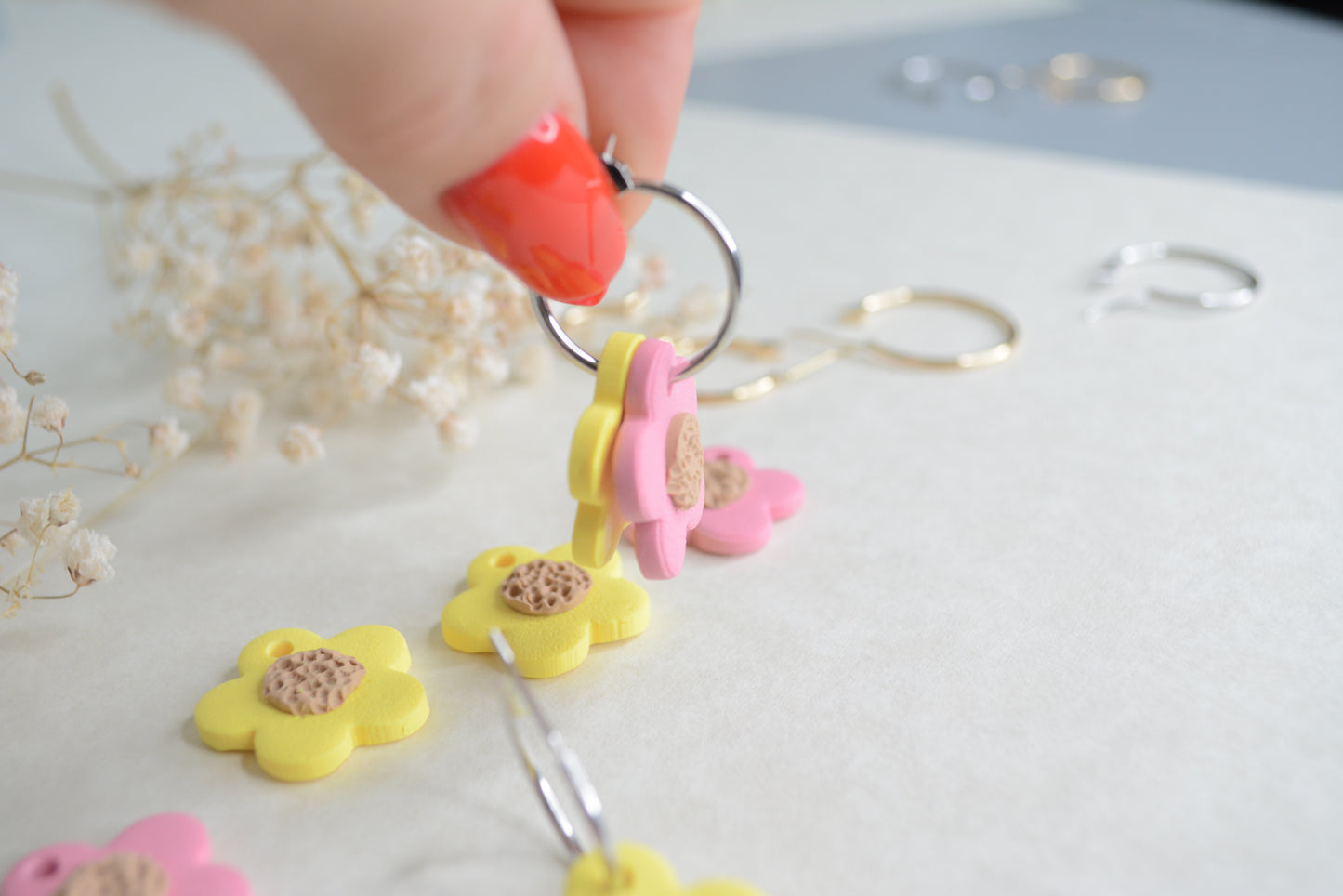 Small yellow flower hoop