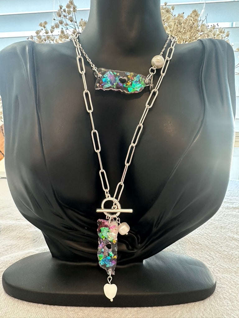 Silver moon Puerto Rico Necklace