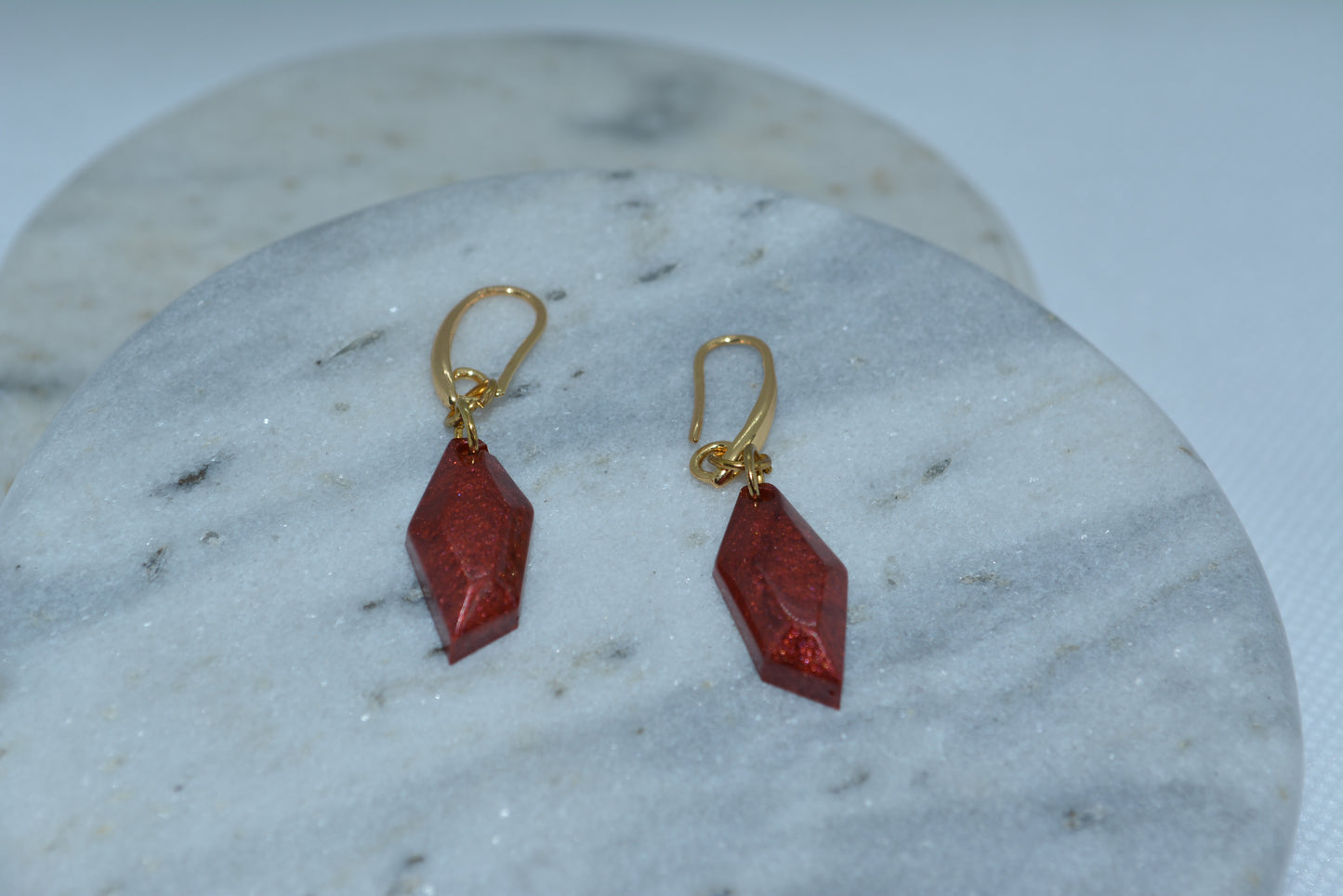 Resin gems earrings