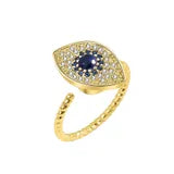 Evil eye Ring (Gold and silver)