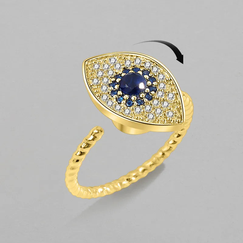 Evil eye Ring (Gold and silver)