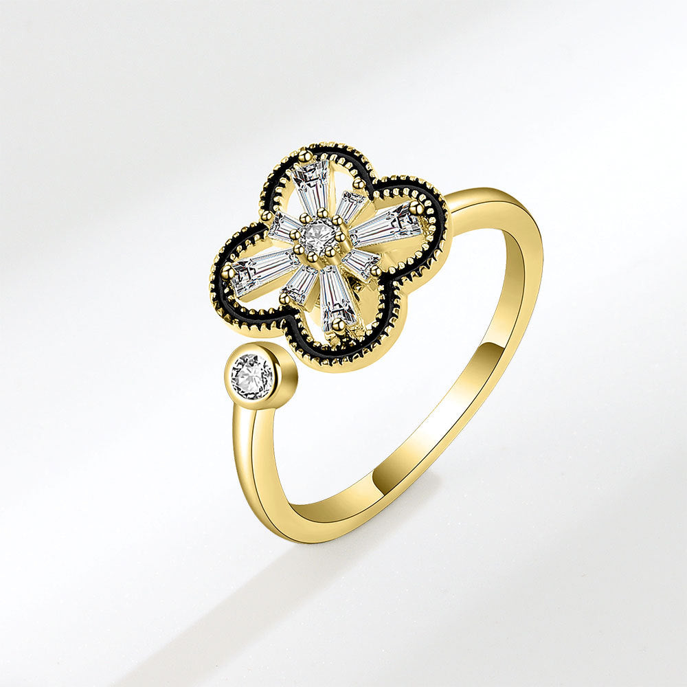 Adjustable Flower Spinner ring