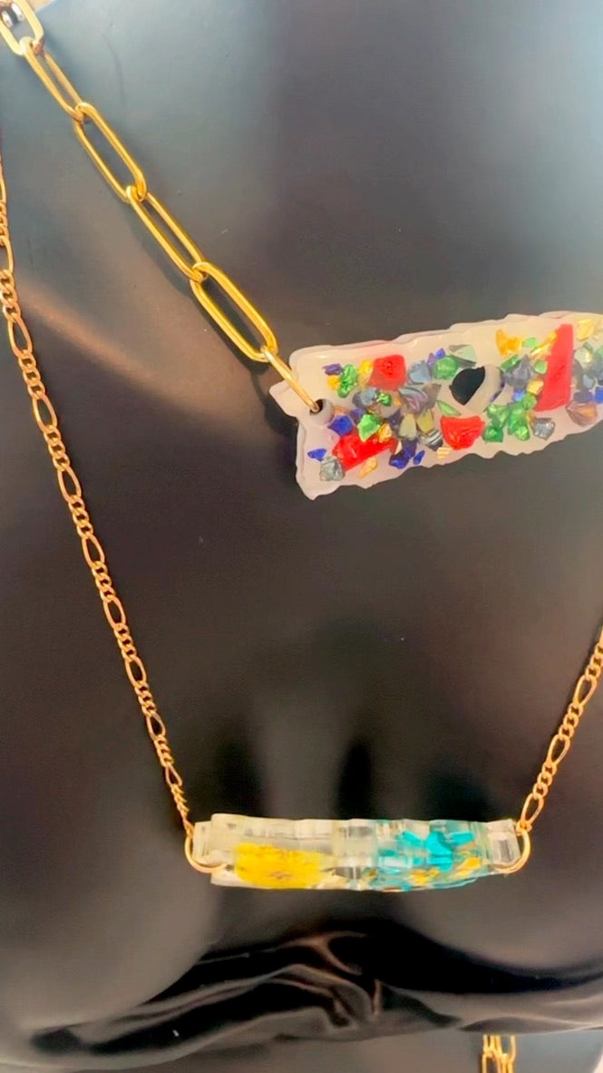 Puerto Rico necklace Yellow flower