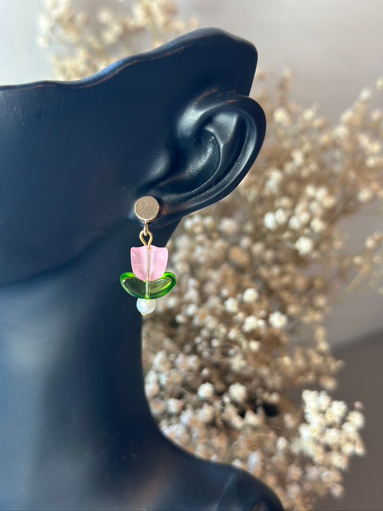Gold tulip Dangle