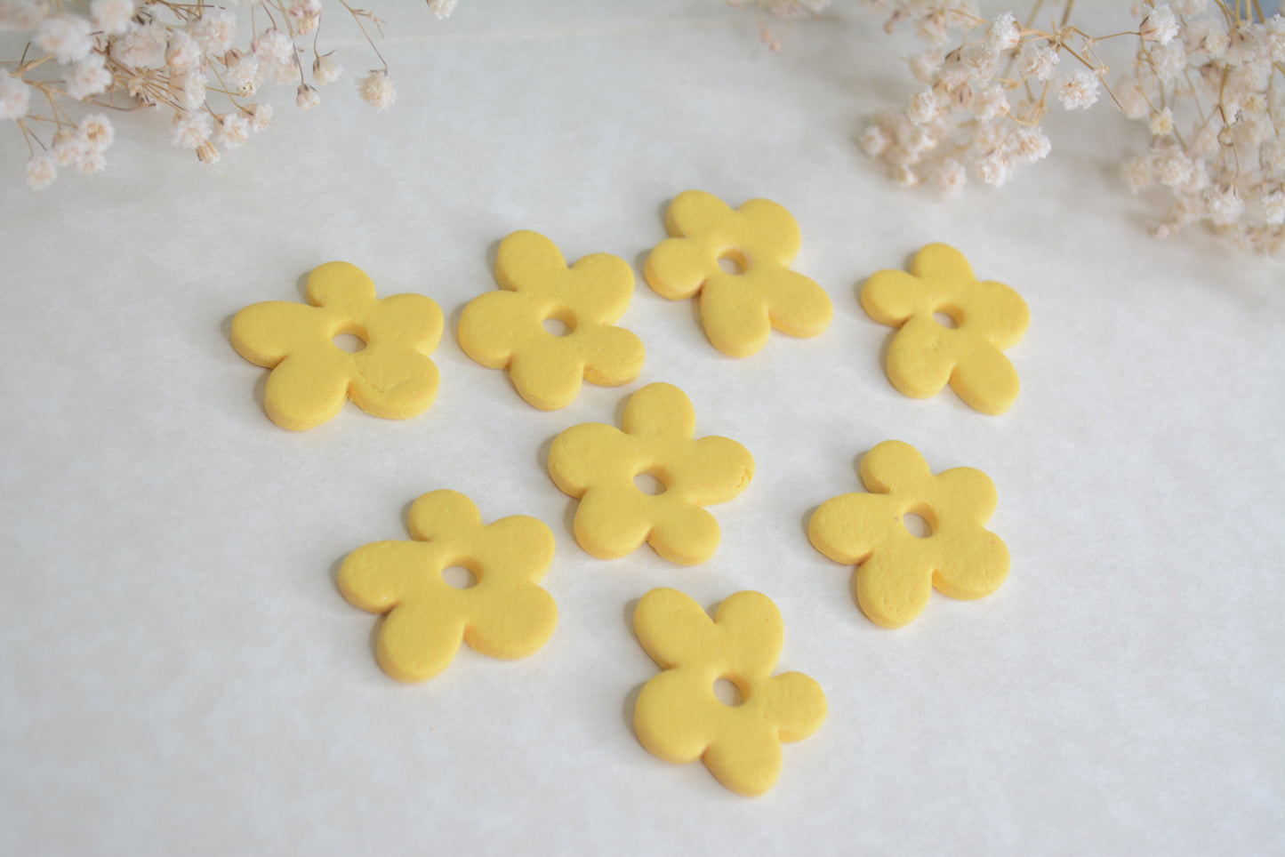 Gold and Silver yellow flower hoop