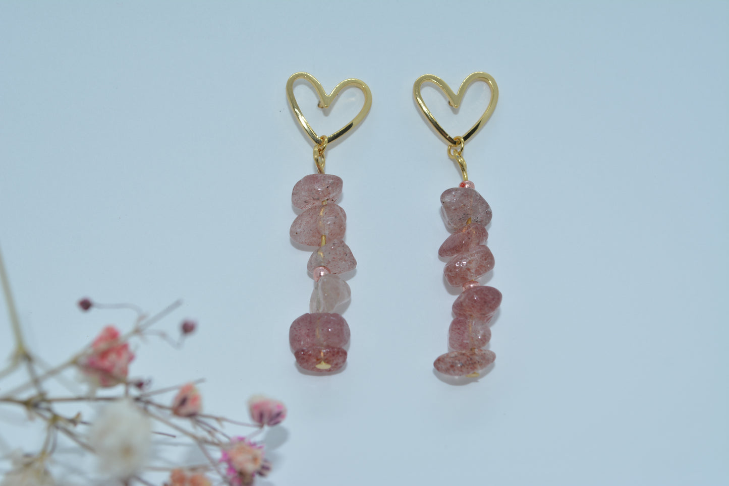 Drop stone earrings