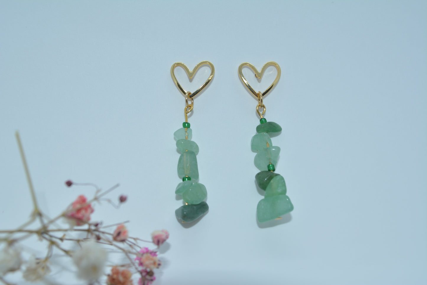 Drop stone earrings