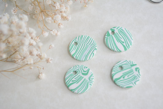 Turquoise circle hoops