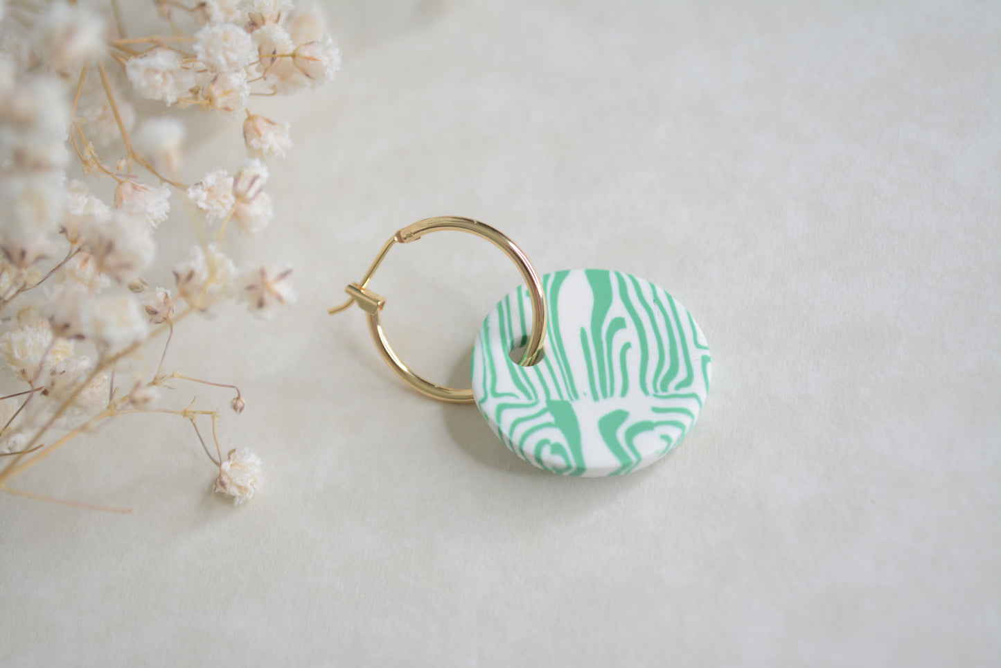 Turquoise circle hoops