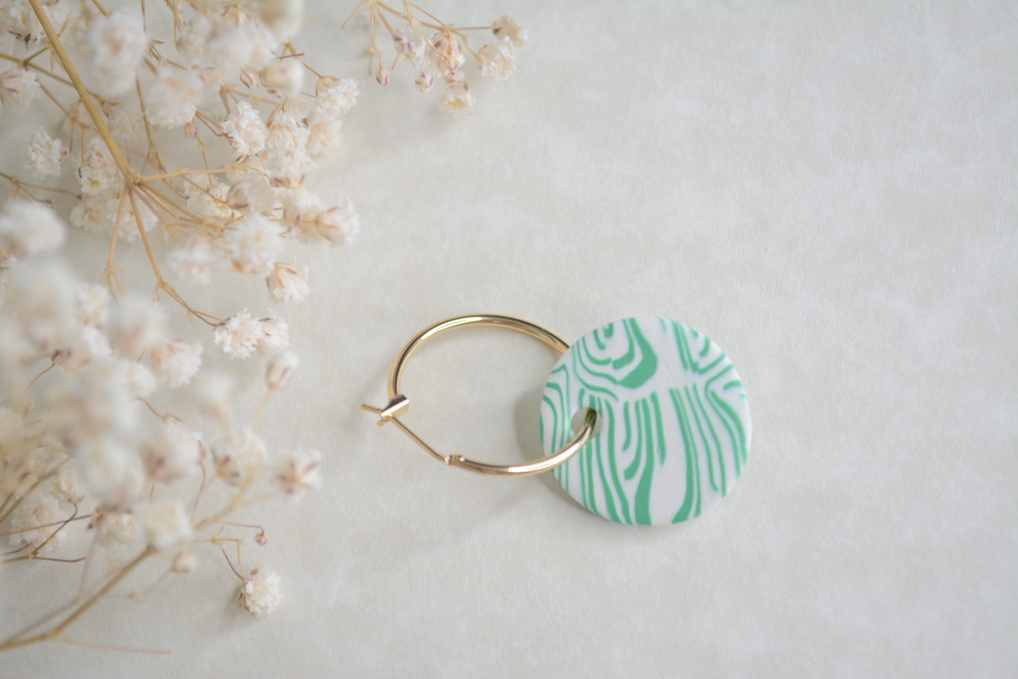 Turquoise circle hoops