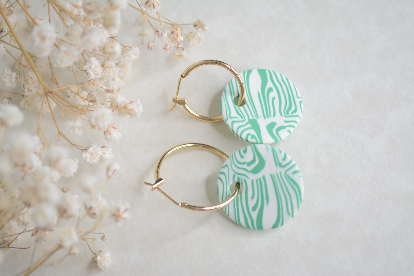 Turquoise circle hoops