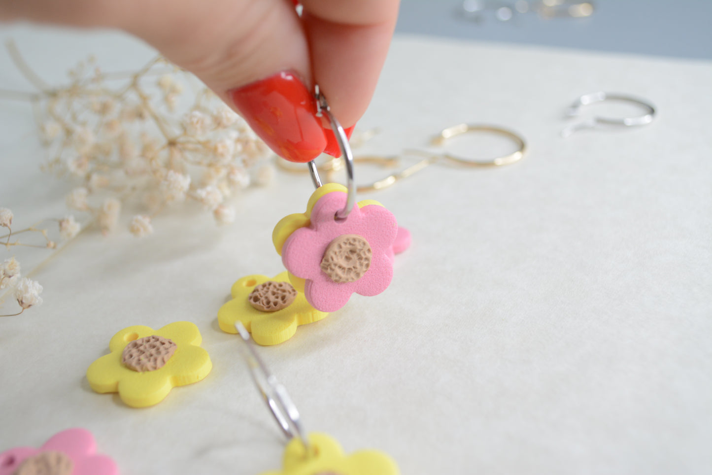 Small yellow flower hoop