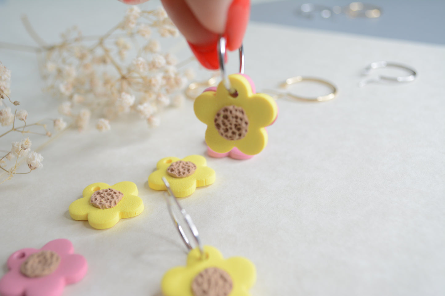 Small yellow flower hoop