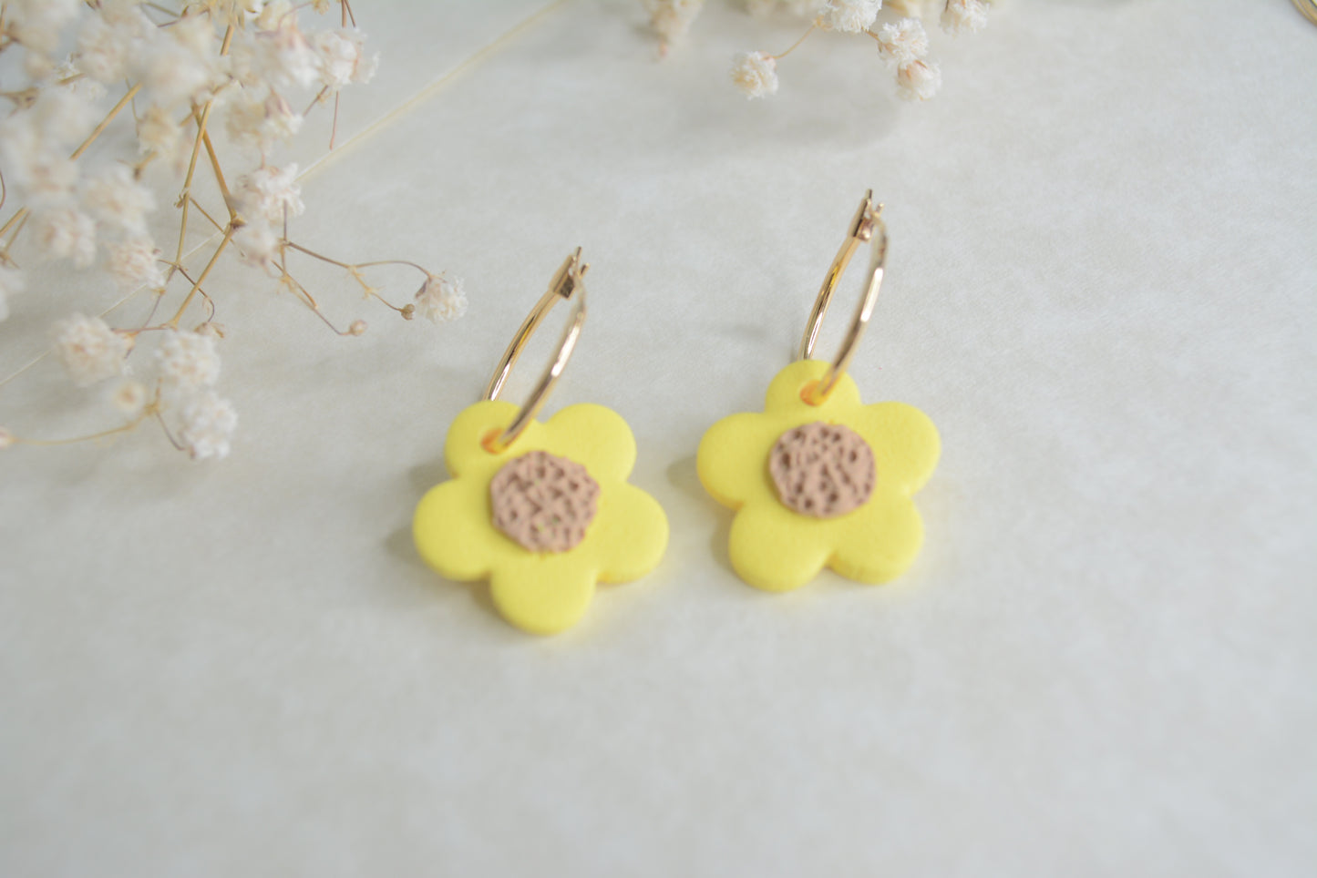 Small yellow flower hoop