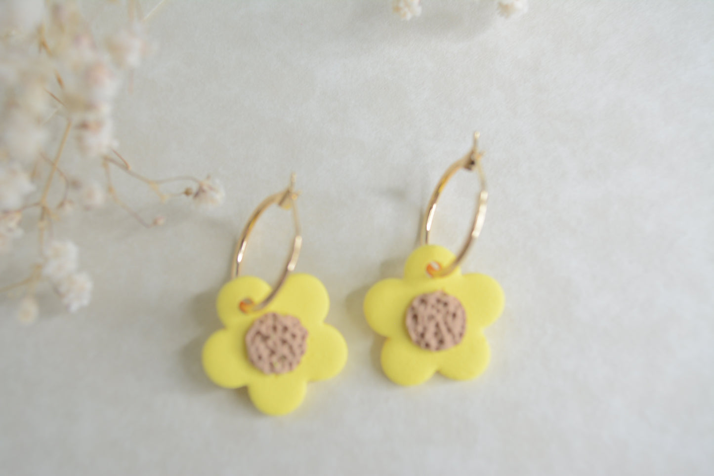 Small yellow flower hoop