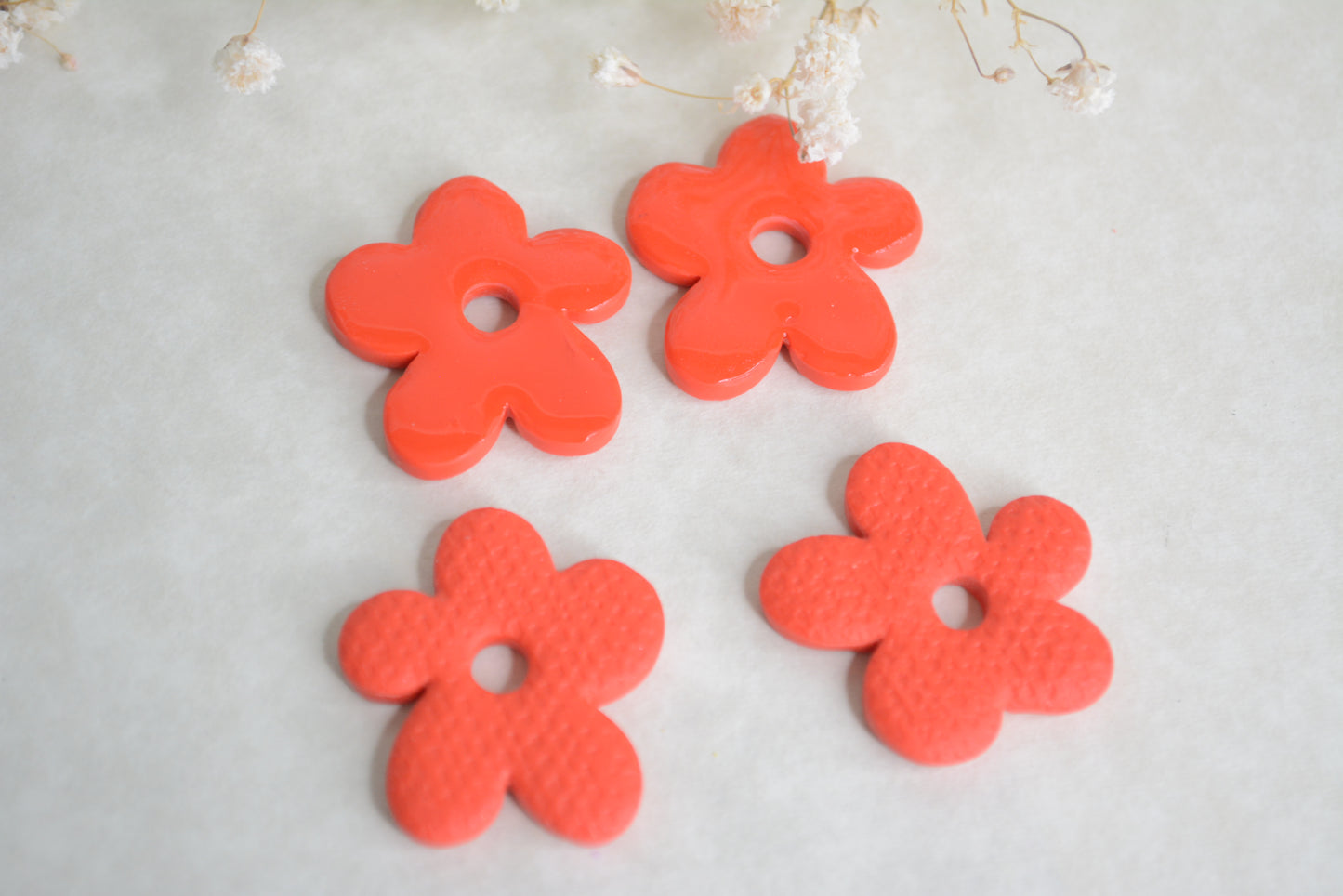 Doble side red flower hoop