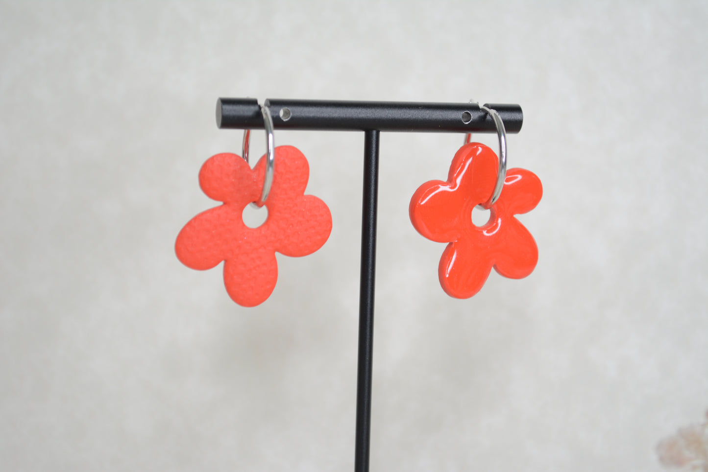 Doble side red flower hoop