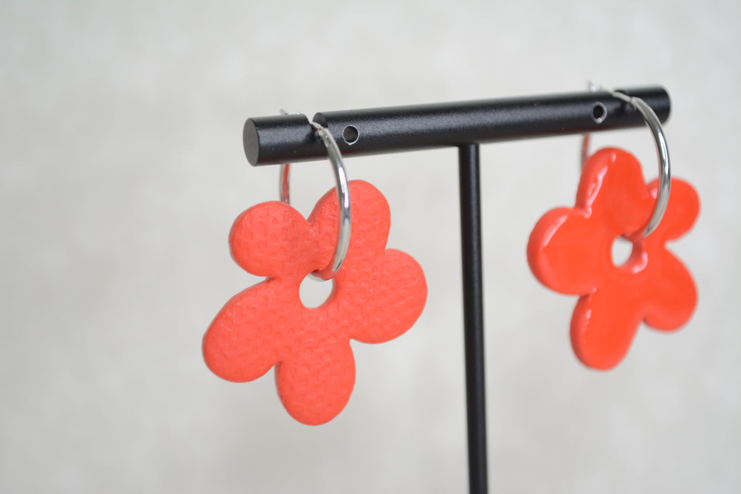 Doble side red flower hoop