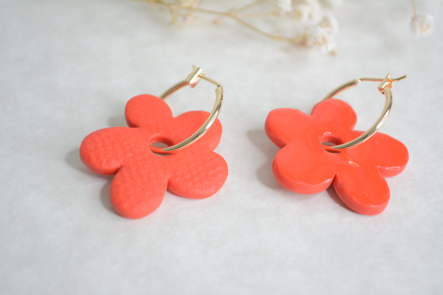 Doble side red flower hoop