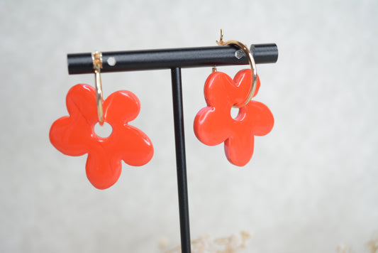 Doble side red flower hoop