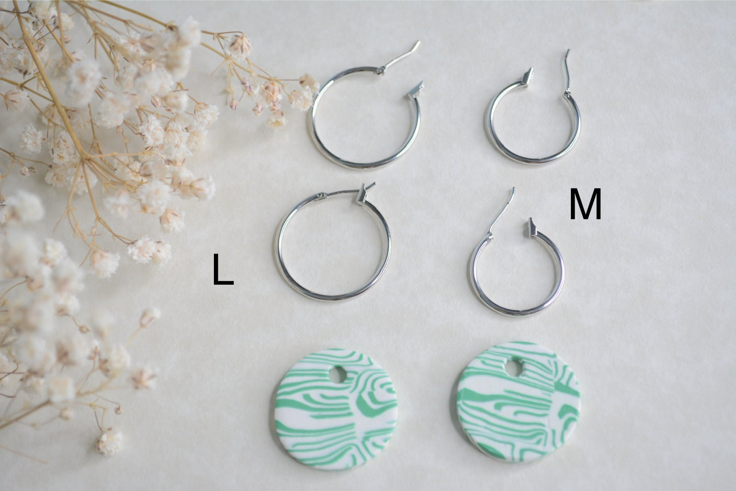 Turquoise circle hoops