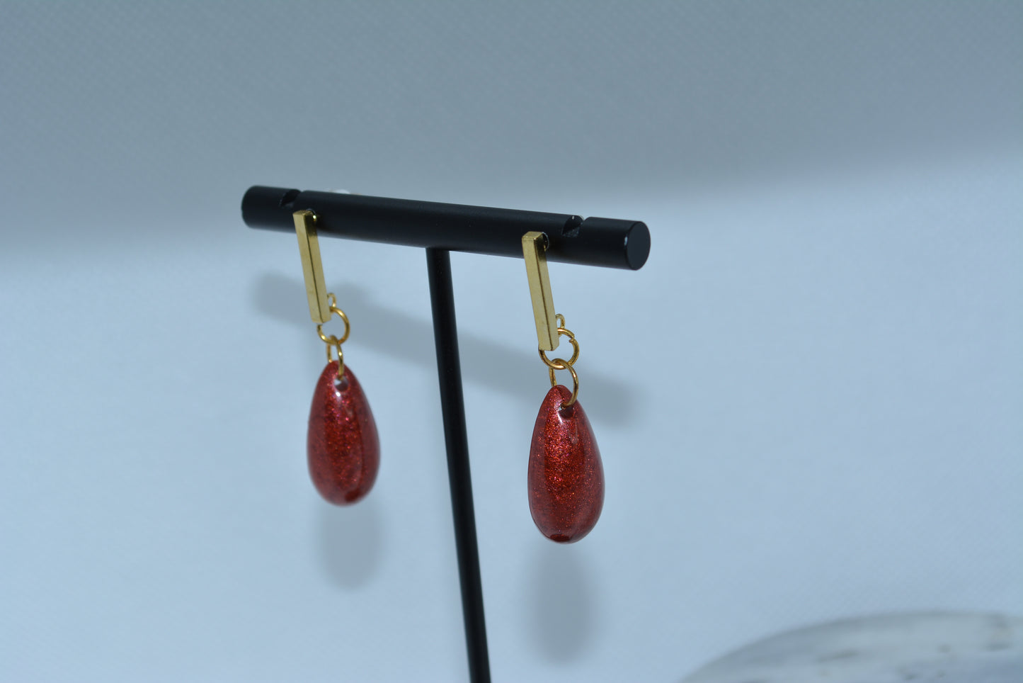 Drop resin earrings