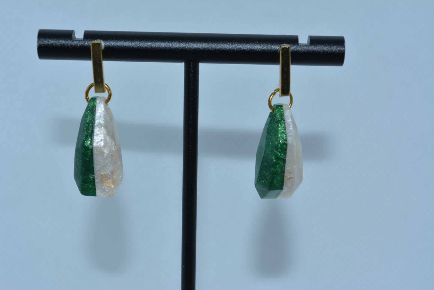 Resin gems earrings