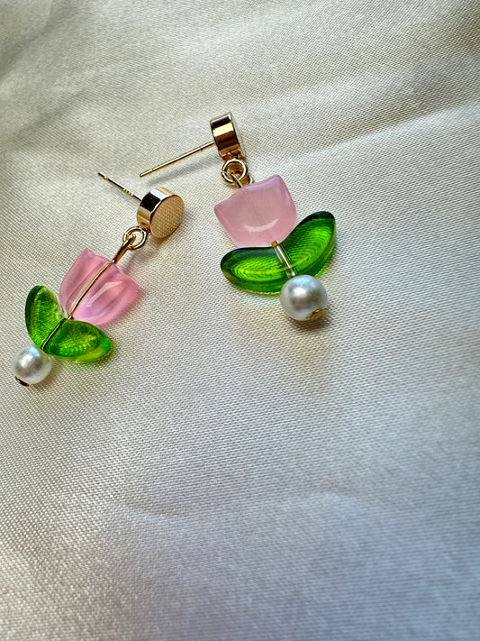 Gold tulip Dangle