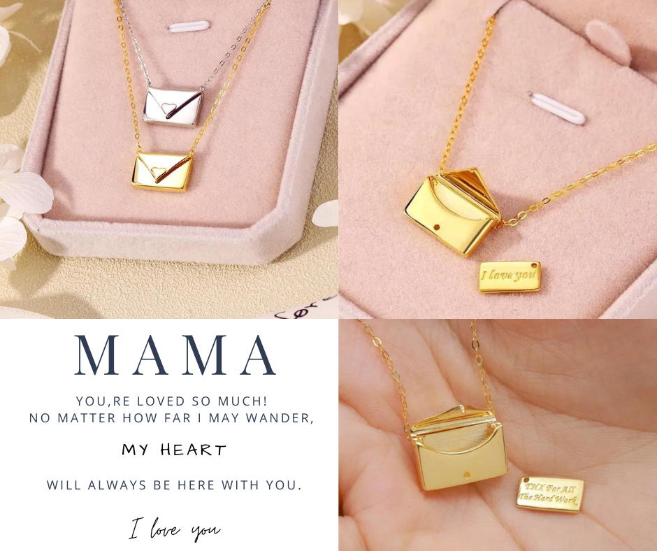 Envelope Necklace (Gold and silver 925)