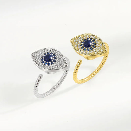 Evil eye Ring (Gold and silver)