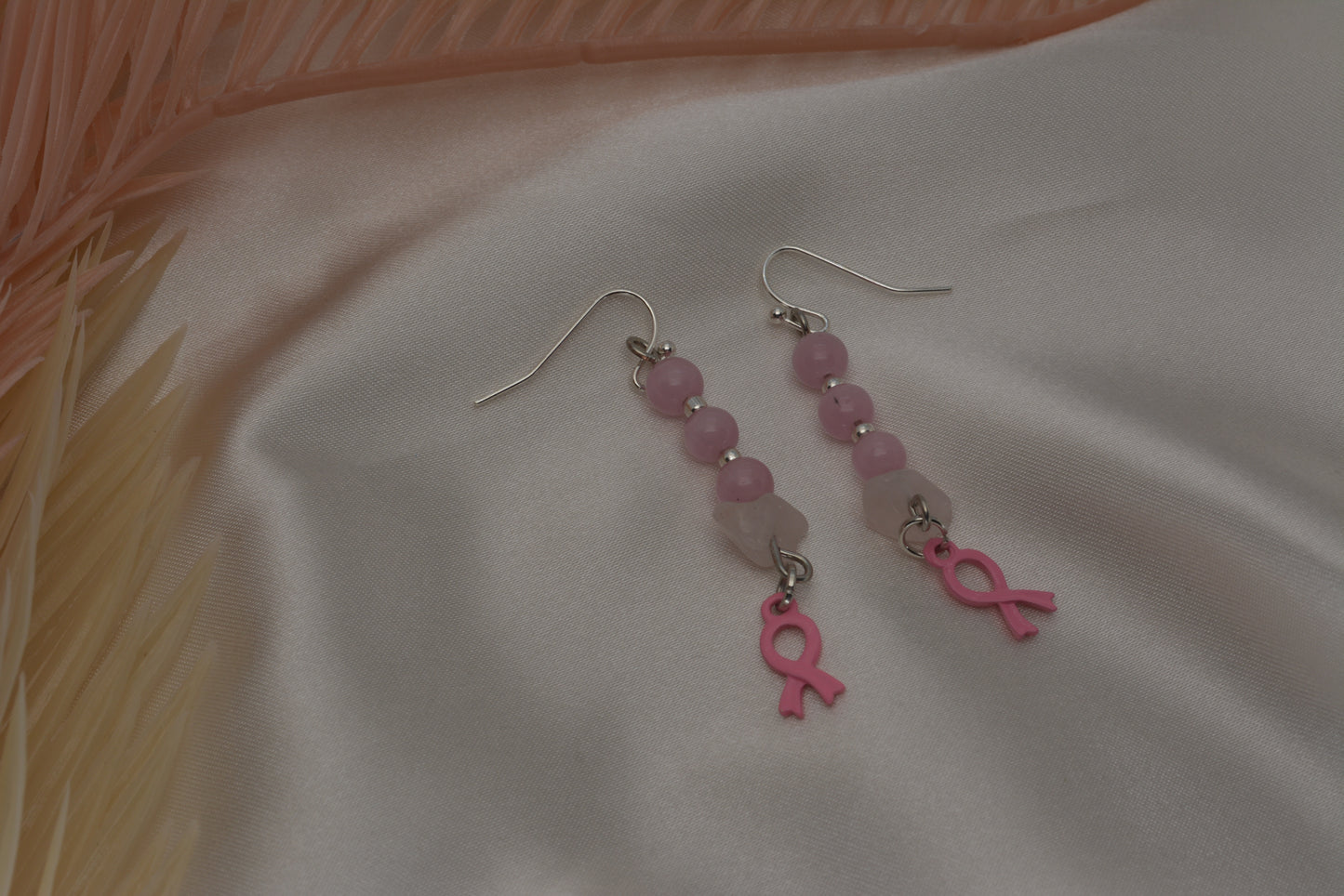 Pink Ribbon Earrings