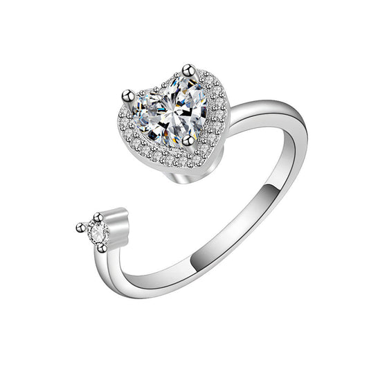 Diamond heart ring (Adjustable)