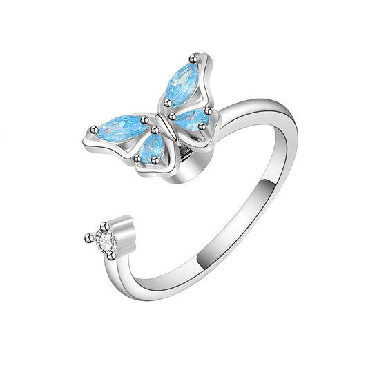 Butterfly Spinner Ring (Adjustable)