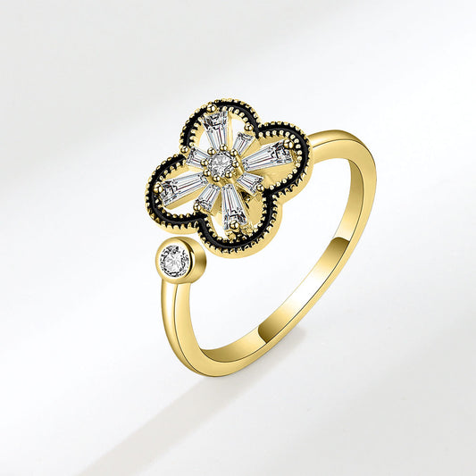 Adjustable Flower Spinner ring